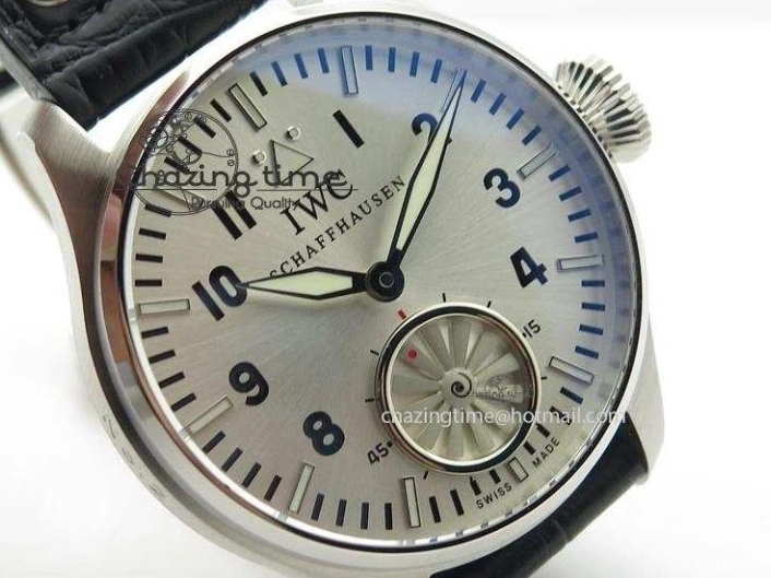 MIROTIME 0115 Big Pilot “Markus Buhler” IW5003 Turbine V6F Best Edition Silver Dial On Leather Strap A Reliable 7315